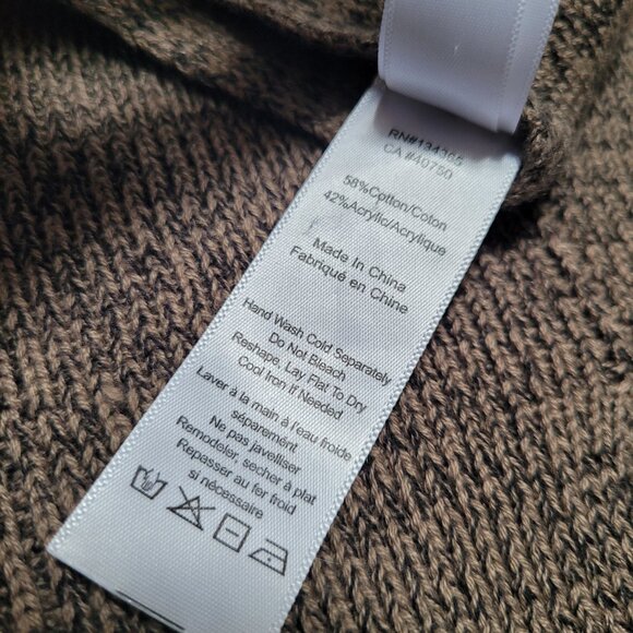 Marla Wynn Sweater Knit Poncho Cutout Design Oversized Soft Comfort Layer Office - Picture 5 of 8